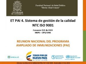 Facultad Nacional de Salud Pblica Hctor Abad Gmez