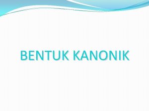 Kanonik adalah Kanonik adalah