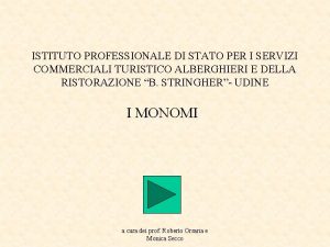 ISTITUTO PROFESSIONALE DI STATO PER I SERVIZI COMMERCIALI