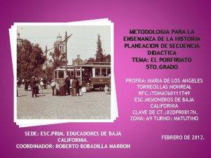 METODOLOGIA PARA LA ENSENANZA DE LA HISTORIA PLANEACION