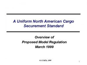 North america cargo securement