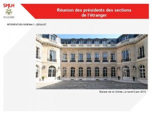 Runion des prsidents des sections de ltranger INTERVENTION