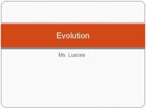 Evolution Ms Luaces Quick Review Theory vs Law