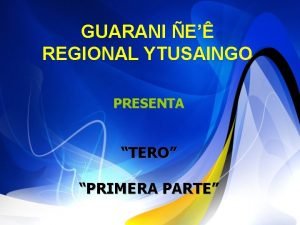 Sustantivos en guarani