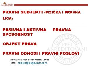 Fizicka i pravna lica