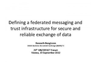 Federated messaging