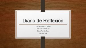 Diario de Reflexin Jos Ana Marn Cubero Joel