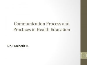 Communication process in health education