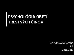 PSYCHOLGIA OBET TRESTNCH INOV ANASTASIA GOLOVINA III B