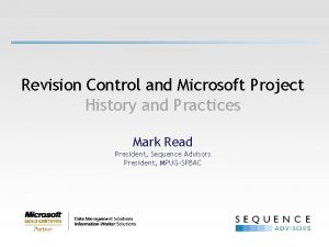 Ms project history