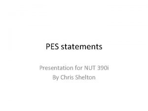 How to write pes statement