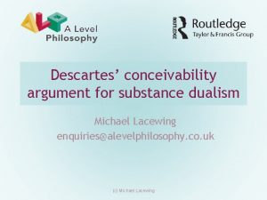 Descartes conceivability argument