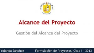Gestión de alcance