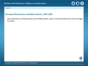 Modern World History Patterns of Interaction Chapter 1