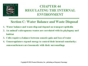 CHAPTER 44 REGULATING THE INTERNAL ENVIRONMENT Section C