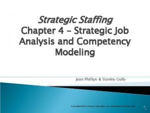 Strategic job analysis and competency modeling