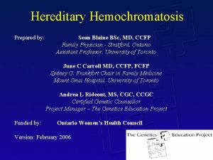 Hereditary hemochromatosis inheritance pattern