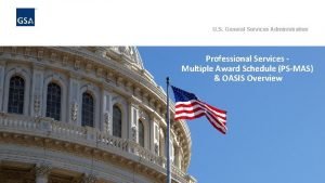 U S General Services Administration Professional Services Multiple