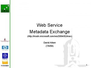 Web service metadata