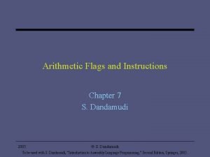 Arithmetic flags