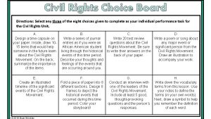 Civil rights choice board