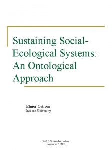 Elinor ostrom social ecological systems
