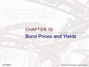 Bond price and yield relationship
