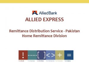 Allied remittance