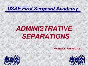 Afi first sergeant