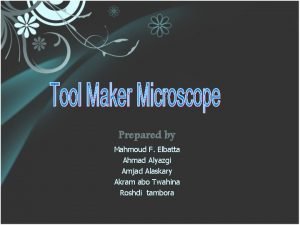 Tool makers microscope diagram