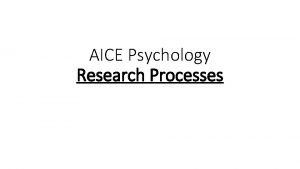 What is aice psychology