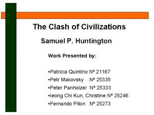 Clash of civilizations huntington