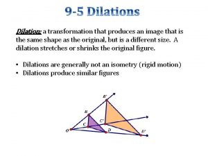 Center of dilation definition