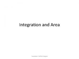 Area under a curve by integration