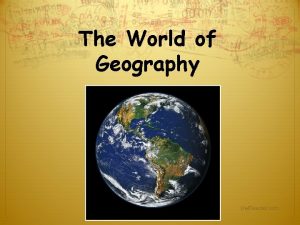 The World of Geography Owl Teacher com What