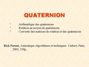 Quaternion numbers