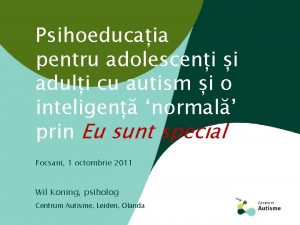 Psihoeducaia pentru adolesceni i aduli cu autism i