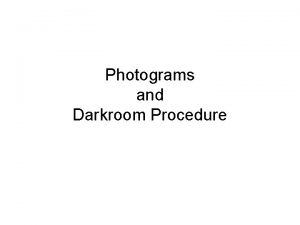 What is a photogram?
