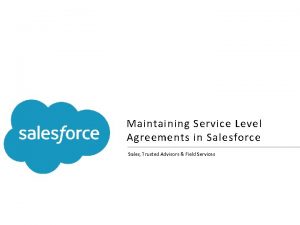 Salesforce sla agreement