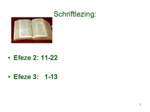 Schriftlezing Efeze 2 11 22 Efeze 3 1