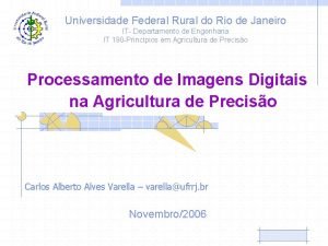 Universidade Federal Rural do Rio de Janeiro IT