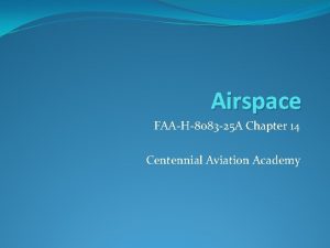 Airspace entry requirements