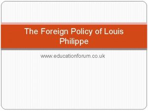 Foreign policy of louis philippe