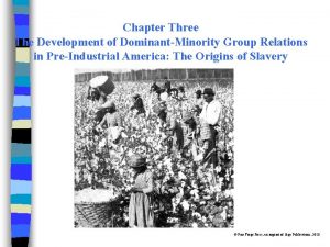 Chapter Three The Development of DominantMinority Group Relations