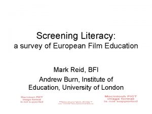 Mark reid bfi