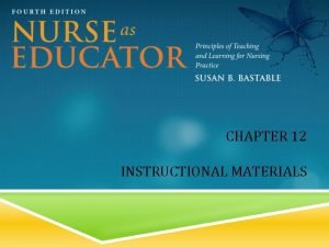 Instructional materials examples