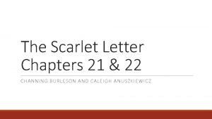 Chapter 22 scarlet letter