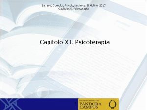 Sanavio Cornoldi Psicologia clinica Il Mulino 2017 Capitolo