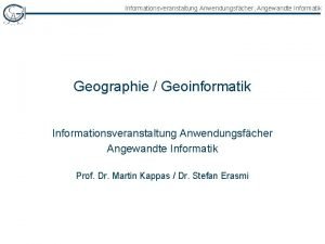 Angewandte informatik uni göttingen