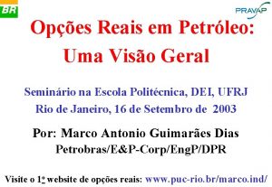 Opes Reais em Petrleo Uma Viso Geral Seminrio